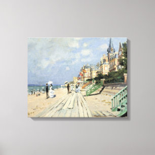 De promenade in Trouville van Claude Monet Canvas Afdruk