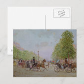 De promenade op de Champs-Elysées Briefkaart (Voorkant / Achterkant)