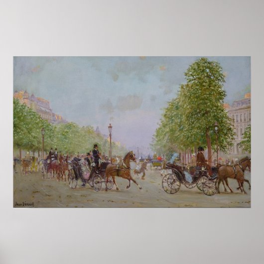 De promenade op de Champs-Elysées Poster (Voorkant)