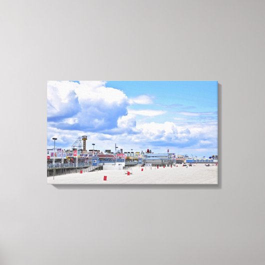 De promenade op Seaside Heights voor Sandy Canvas Afdruk (Voorkant)