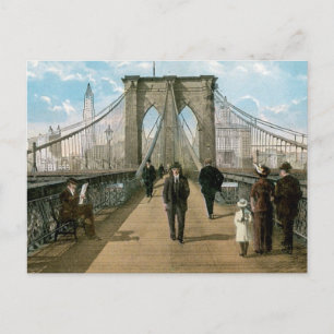De Promenade van de Brug van Brooklyn, de Stad van Briefkaart