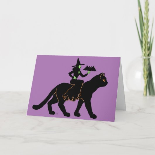 De Promenade van Halloween Kaart (Voorkant)