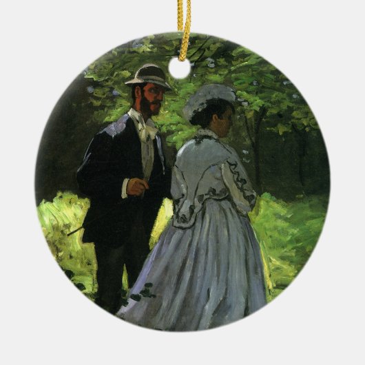 De promenaders (de rollen) van Claude Monet Keramisch Ornament (Voorkant)