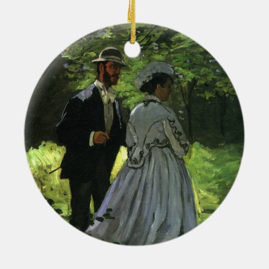 De promenaders (de rollen) van Claude Monet Keramisch Ornament (Achterkant)