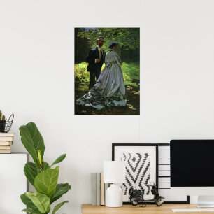 De promenaders (de rollen) van Claude Monet Poster