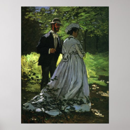De promenaders (de rollen) van Claude Monet Poster (Voorkant)