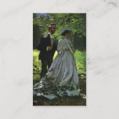 De promenaders (de rollen) van Claude Monet Visitekaartje (Achterkant)