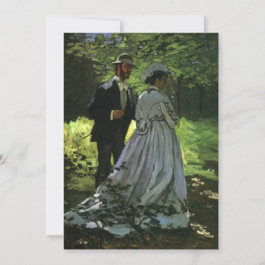 De Promenaders (De Wandelaars) door Monet Huwelijk Save The Date (Voorkant)