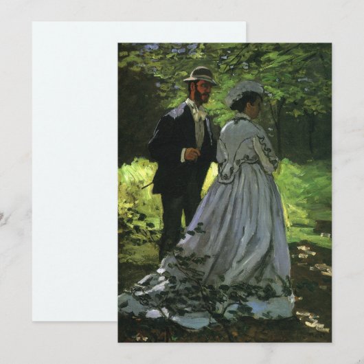 De Promenaders, ook bekend als De Wandelaars door  Kaart (Voorkant / Achterkant)