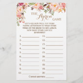 De pron Shower Pink Floral Game Card Flyer (Voorkant)
