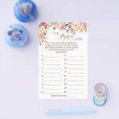 De pron Shower Pink Floral Game Card Flyer (Enkel)