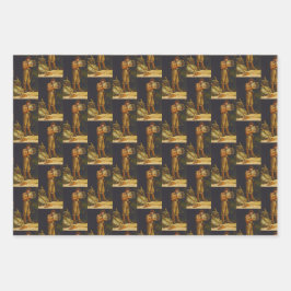 De Prospector Die Goud Wast Julian Ashton   Inpakpapier Vel