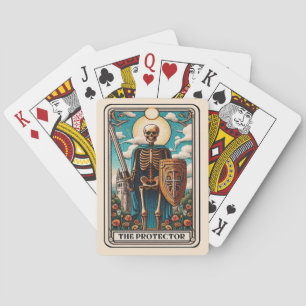 De Protecto Funny Fathers Day Skeleton Tarot Kaart
