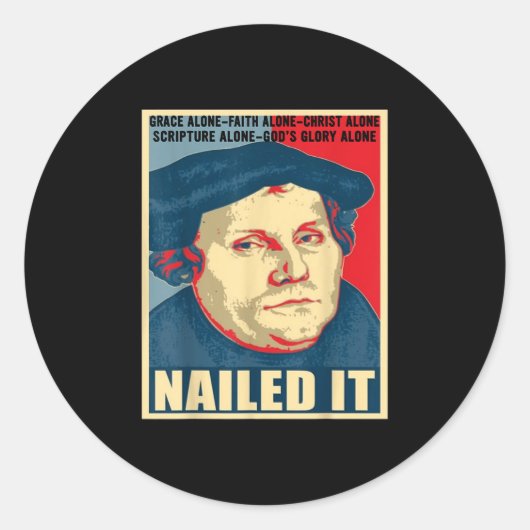 De protestantse Reformatiedag Martin Luther Ronde Sticker (Voorkant)