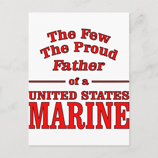 De proud vader van een Amerikaanse marinier Briefkaart (Voorkant)