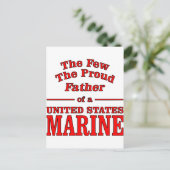De proud vader van een Amerikaanse marinier Briefkaart (Staand voorkant)