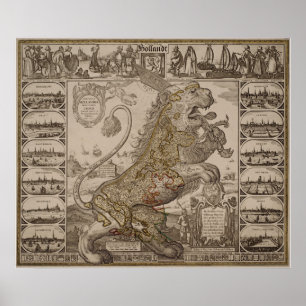 De provincie Holland Poster