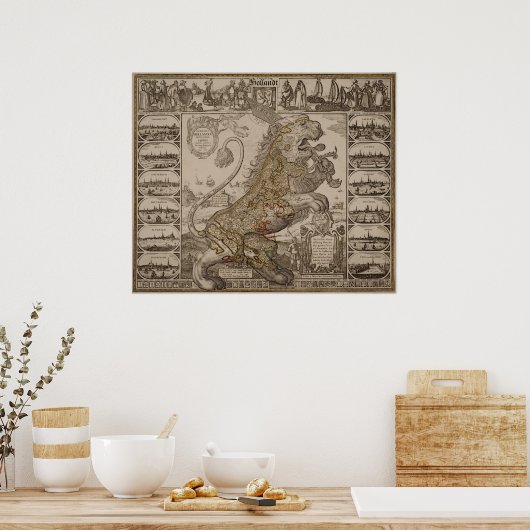 De provincie Holland Poster (Keuken)