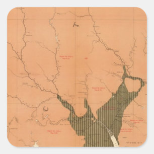 de provincie Nova Scotia Island van Cape Breton 5 Vierkante Sticker