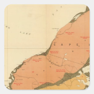 de provincie Nova Scotia Island van Cape Breton 9 Vierkante Sticker