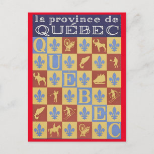 De provincie Quebec Briefkaart