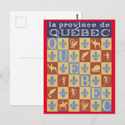 De provincie Quebec Briefkaart (Voorkant / Achterkant)