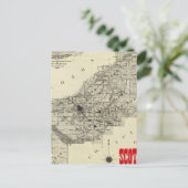 De Provincie van Fresno van de kaart, Californië Briefkaart (Staand voorkant)