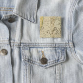 De provincies Massachusetts Bay Vierkante Button 5,1 Cm (In situ)