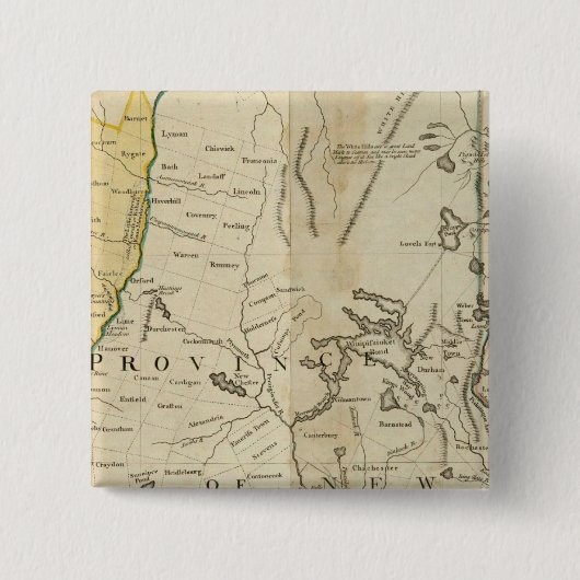 De provincies Massachusetts Bay Vierkante Button 5,1 Cm (Voorkant)