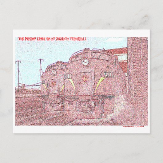 De PRR leeft in de Juniata-terminal Briefkaart (Voorkant)