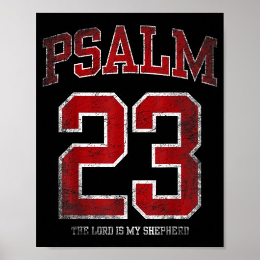 De Psalm 23 Jersey Heer Herder Poster (Voorkant)