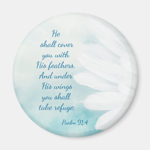 De psalm van de manuscripten 91:4 vloed onder Zijn Magneet