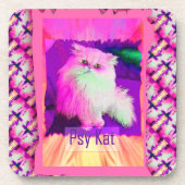 De PSY Kat / De Psychische Kat (door ACCI) Bier Onderzetter (Voorkant)