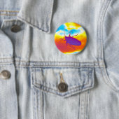 De Psychedelic Bug Ronde Button 5,7 Cm (In situ)