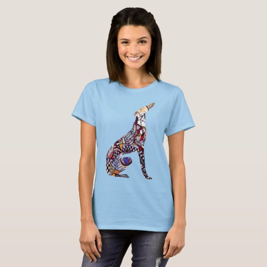 De Psychedelic Greyhound T-shirt (Voorkant volledig)