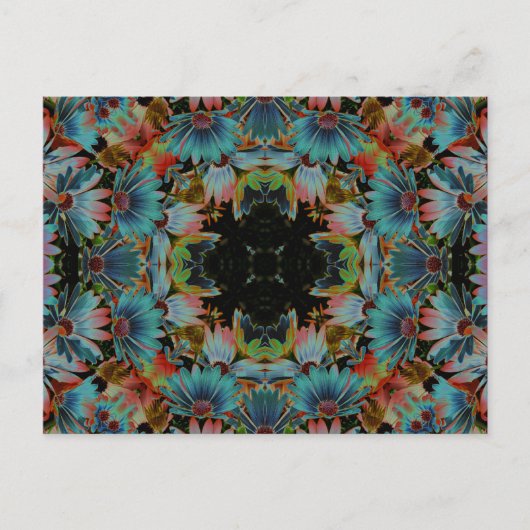 De psychedelische Bloem Postca van de Kunst van de Briefkaart (Voorkant)