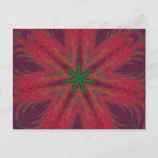 De psychedelische Caleidoscoop van Kerstmis Feestdagenkaart (Voorkant)