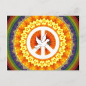 De psychedelische Duif van de Vrede Briefkaart (Voorkant)