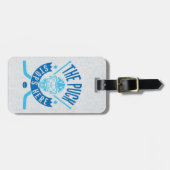 De Puck houdt hier het Hockey Goalie Bagagelabel (Voorkant horizontaal)