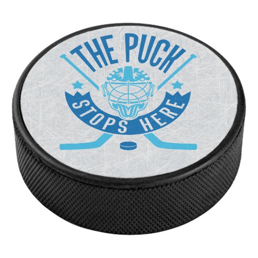 De Puck stopt hier Hockey Goalie Puck (3/4)