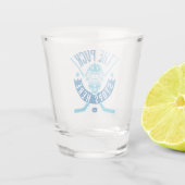 De Puck stopt hier Hockey Goalie Shot Glas (Achterkant)
