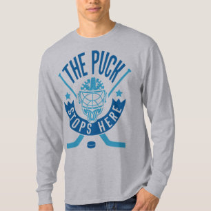 De Puck stopt hier Hockey Goalie T-shirt
