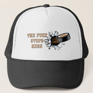 De Puck stopt hier Hockey-Pet Trucker Pet
