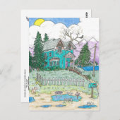 De puddle, de Rainbogen achtervolgen Briefkaart (Voorkant / Achterkant)