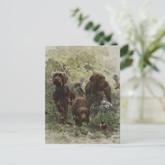 De Pudelpointer Briefkaart (Staand voorkant)