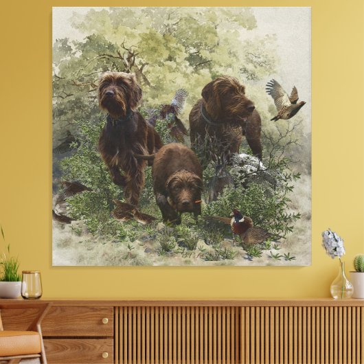 De Pudelpointer Canvas Afdruk (Insitu (Woonkamer))