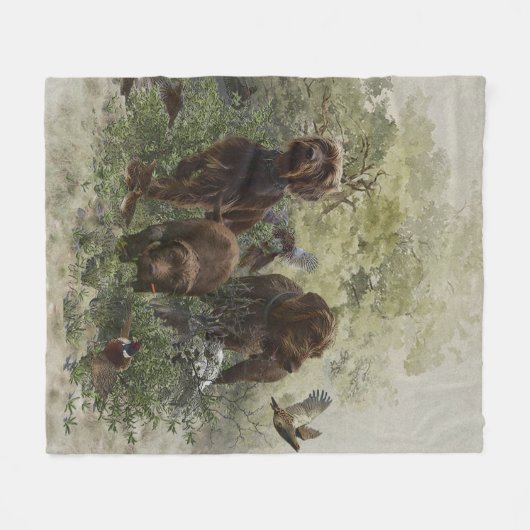 De Pudelpointer Fleece Deken (Voorkant (Horizontaal))