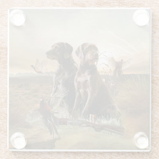 De Pudelpointer Glazen Onderzetter (Achterkant)