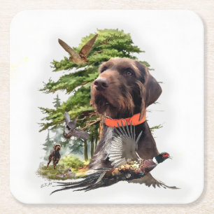 De Pudelpointer Kartonnen Onderzetters