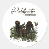 De Pudelpointer Ronde Sticker (Voorkant)